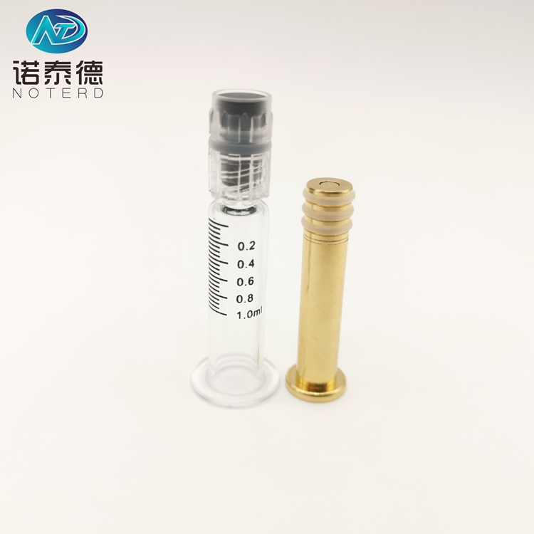 Luer lock medical disposable borosilicate 1ml glass syringe metal