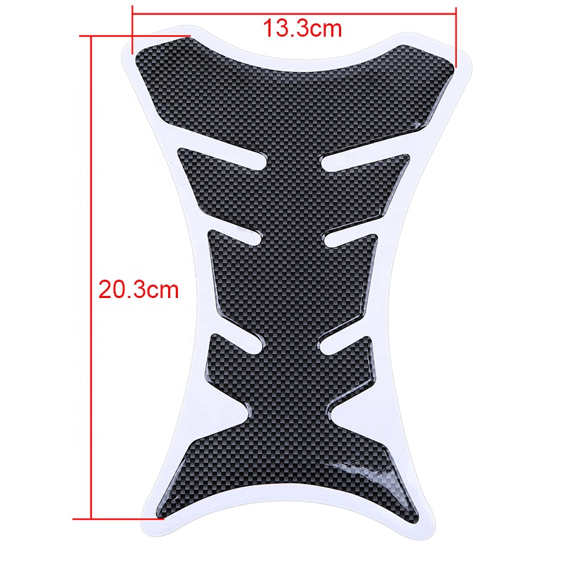 Motorcycle Universal Fishbone Carbon Fiber Tank Gas FuelCap Pad Accelerator Cover Sticker Decal For Honda Suzuki Kawasaki Yamaha