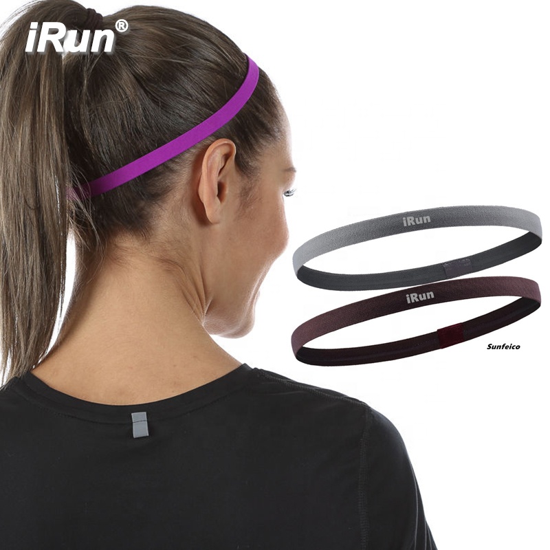 IRun 2020 тяжелый тонкий эластичный силиконовый захват спортивная повязка на голову Унисекс Мужская Женская-пользовательский размер логотип цветная упаковка