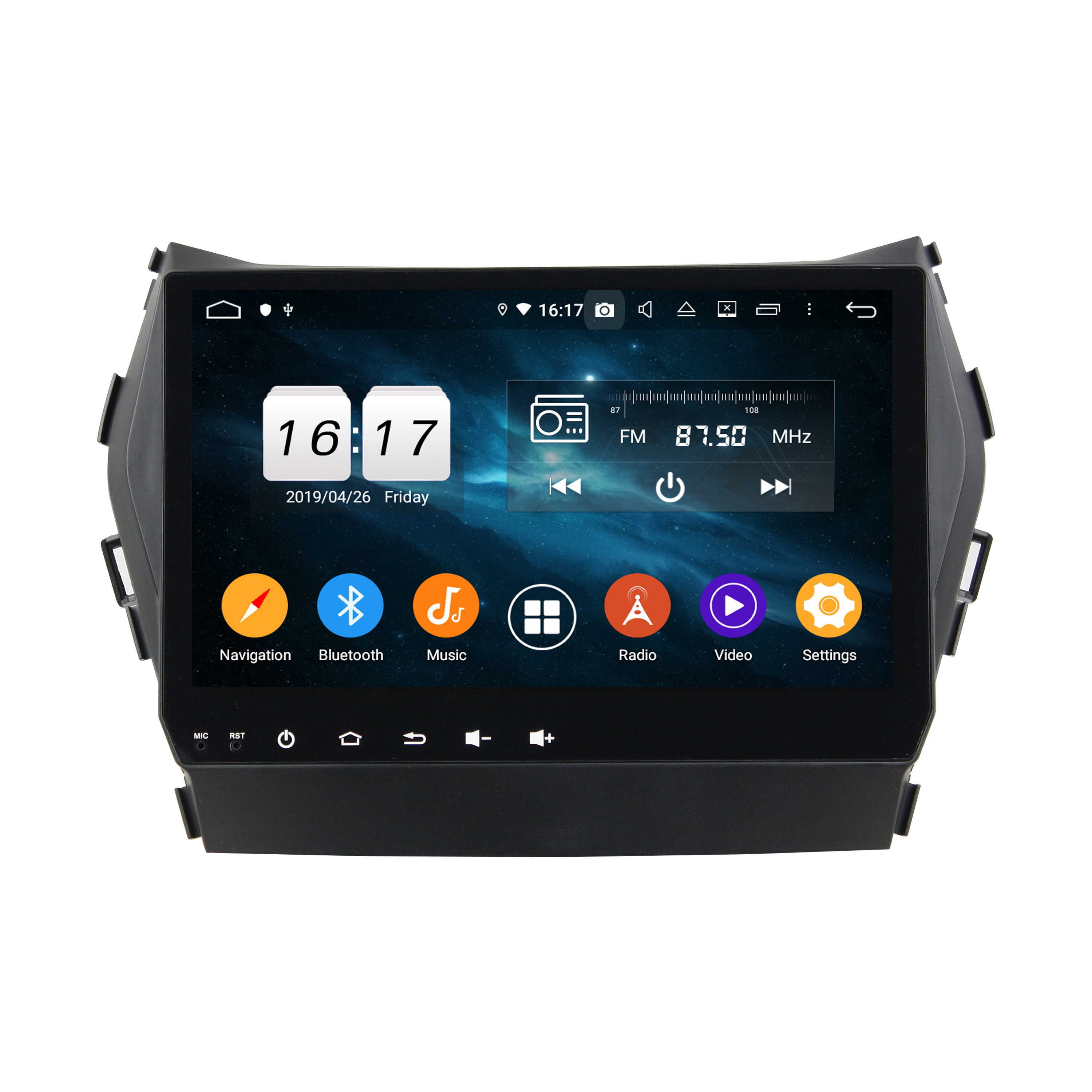 KD-9605 горячая Распродажа Android 8 Авто Стерео автомобильные аксессуары для IX45 / Santa fe full touch с HD экраном автомобильный стерео радиоплеер
