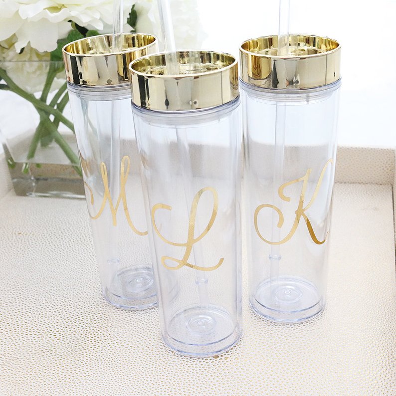 double wall skinny acrylic tumbler rose gold skinny tumbler bpa free plastic cup double wall plastic travel mug insulated cup