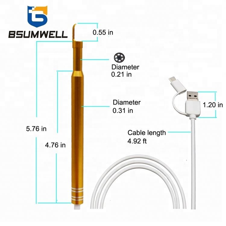 1.0MP Визуальный Инструмент для чистки ушей USB эндоскоп с мини-ручка для чистки камеры HD ухочистка IP68 очистки уха эндоскоп