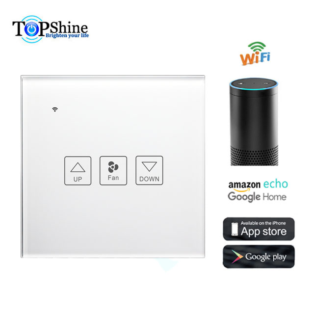 Сенсорный выключатель вентилятора Topshine Tuya APP с Wi-Fi для регулировки скорости вентилятора