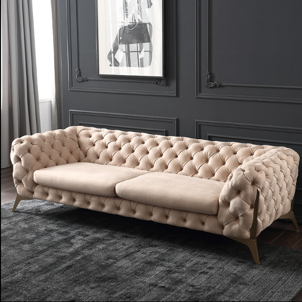 Роскошный диван Chesterfield lawson в итальянском стиле с позолоченными ножками