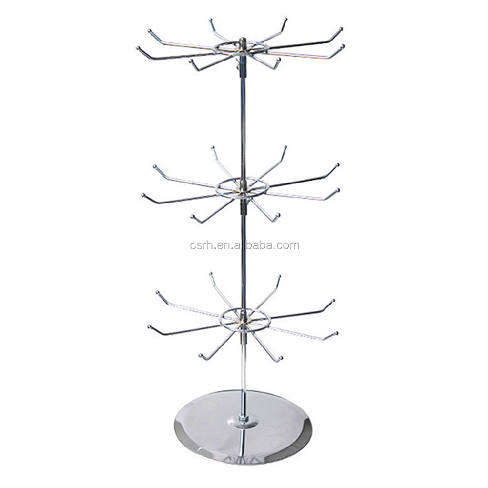 RH-DR04 550cm height High quality Three Layers Chrome Hooks Rack