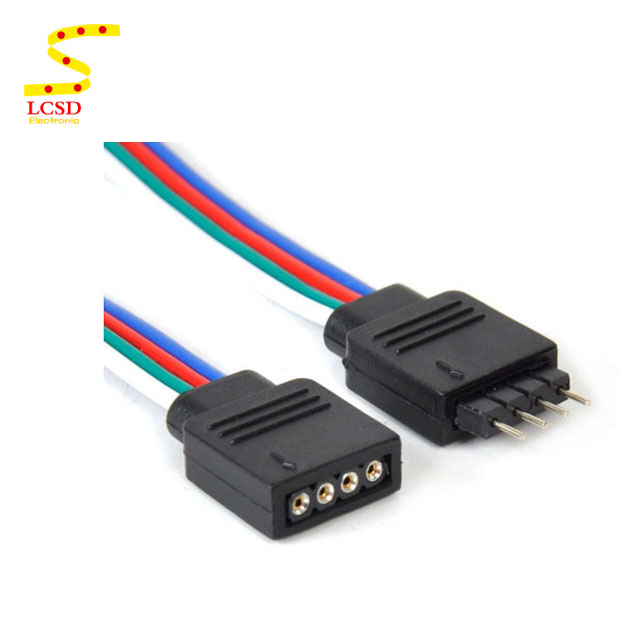10 мм 4 штифтов проволочный Коннектор с иглой для Светодиодная лента rgb