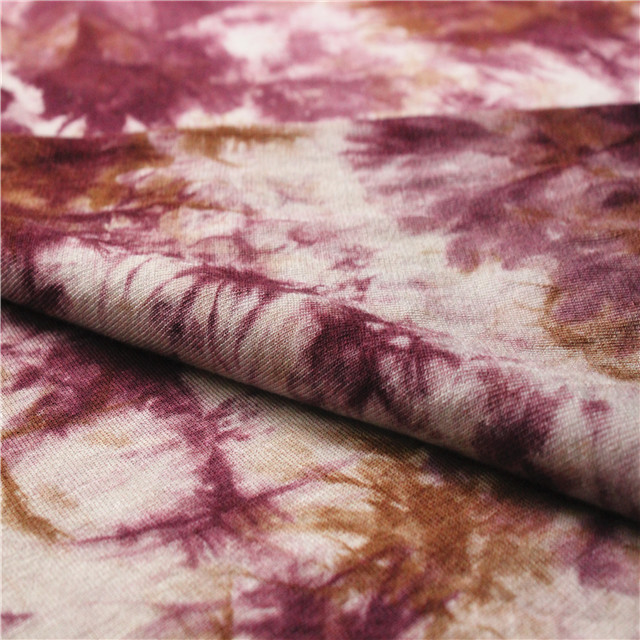 New design viscose tie dye fabric for t-shirts