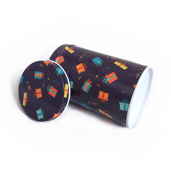 Hot sale round tin box gift tin box custom logo tin box for tea