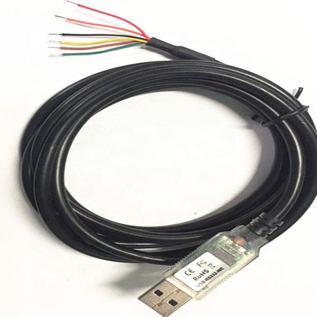 FTDI двойной чип USB кабель USB-RS232-WE-1800-BT чип FTDI 1,8 м USB провод конец черный кабель преобразователь интерфейса