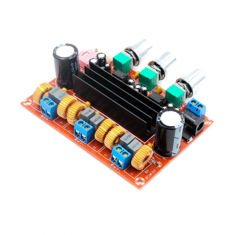 Новый Плата усилителя TPA3116D2 50Wx2 + 100W 2,1 канальный цифровой сабвуфер мощностью 12 ~ 24V