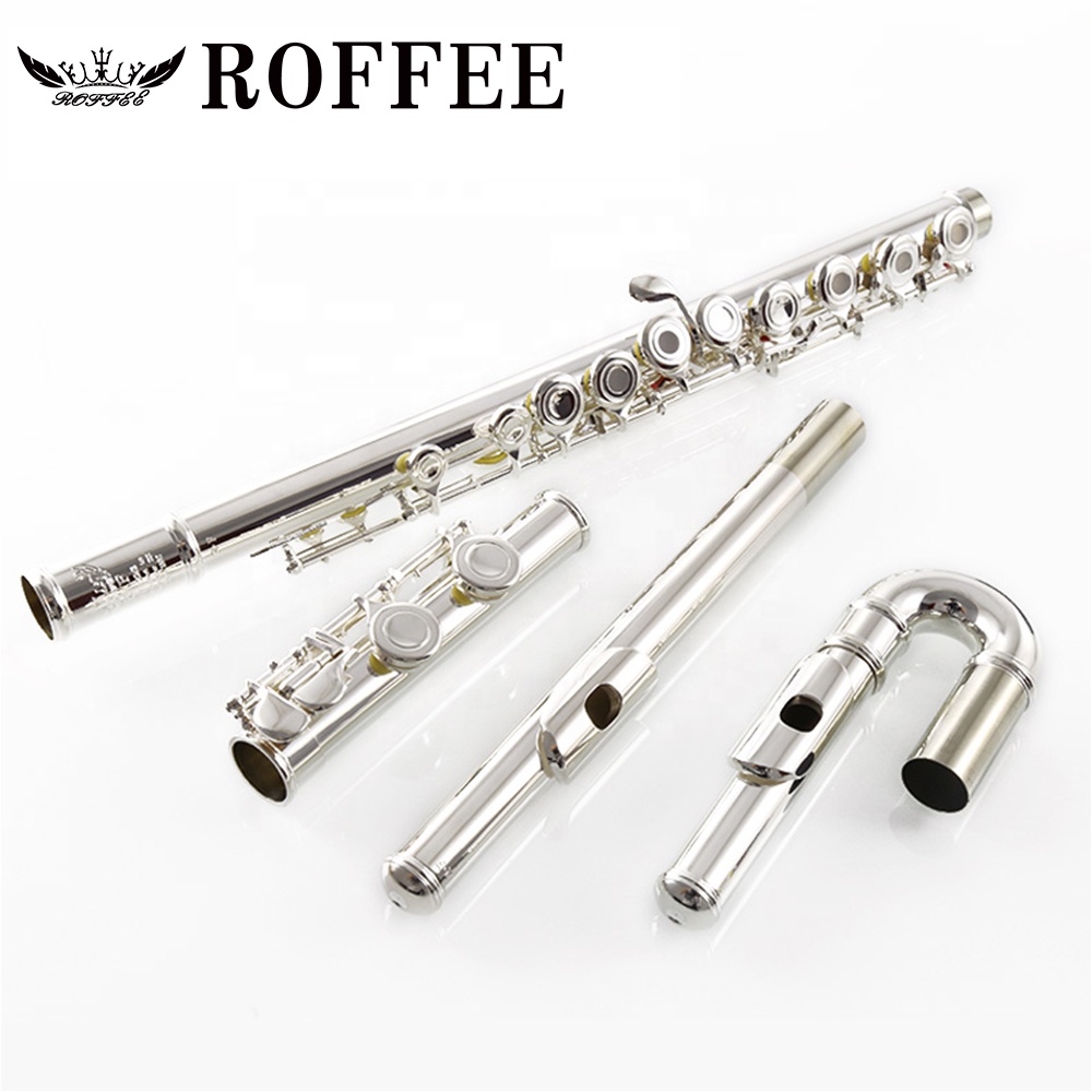 ROFFEE 22S Cupronickel тело посеребренное 16 открытый отверстия двойной мундштук канавка
