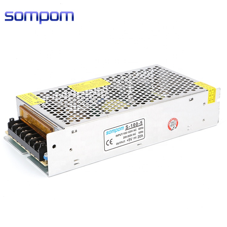 Sompon AC DC 5 В 20A 100 Вт дисплей промышленные питания