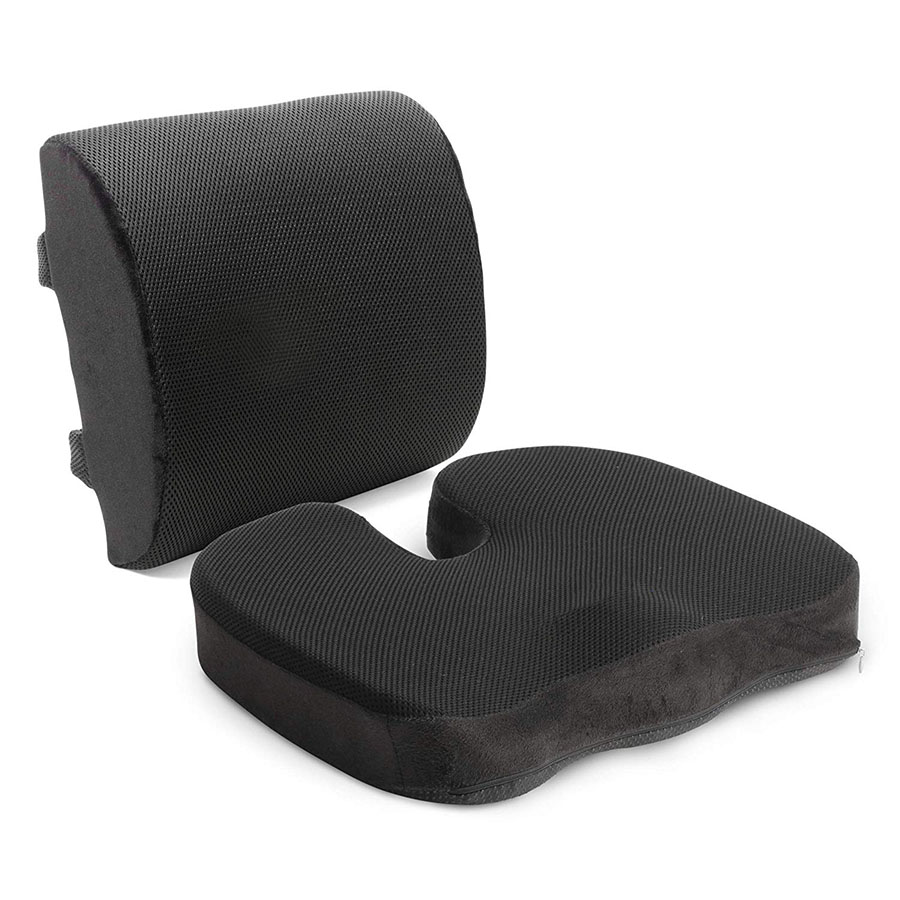 B534 Lumbar Back Support Pillow Memory Foam Seat Cushion Car Seat Chair Pads
