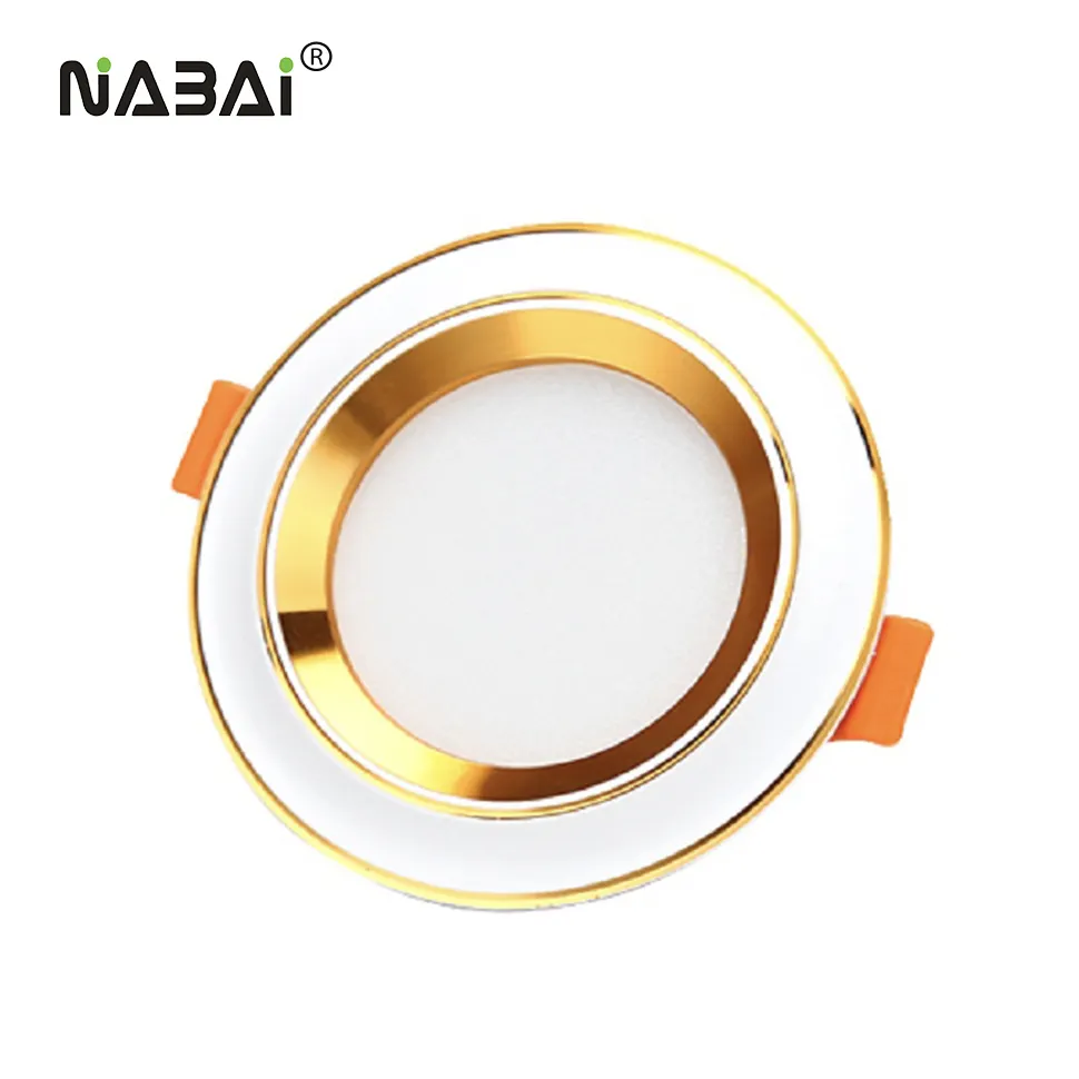 Golden color AC220V IP44 recessed 3Inch 5W LED ceiling Downlight
