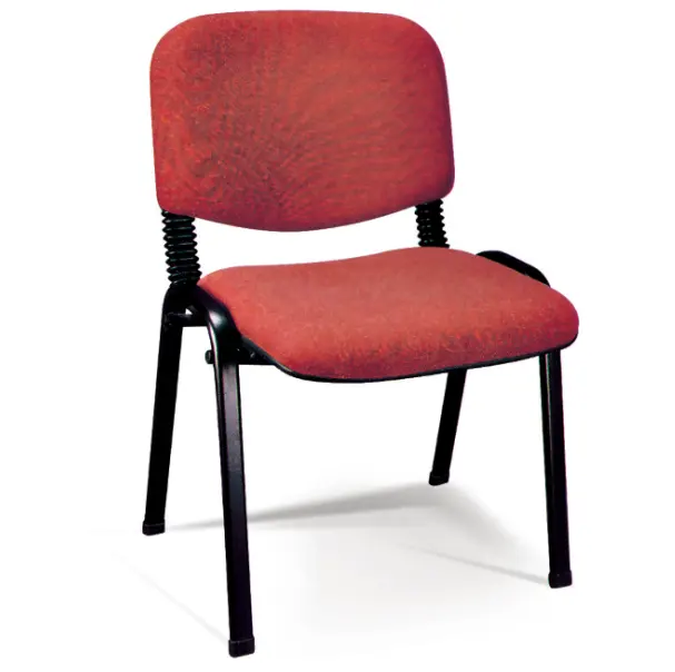 Cheap price heavy duty steel metal tubes frame red color fabric chair