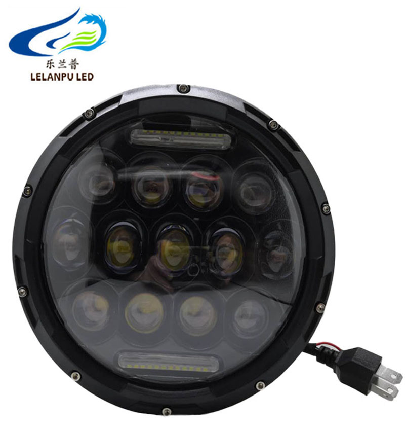 Lelanpu горячая Распродажа 75 Вт 7''led фар 8000LM 6000K IP67 Водонепроницаемая светодиодная Рабочая лампа 7 дюймов рабочий свет лампы светодиодные панели для Jeep Wrangler