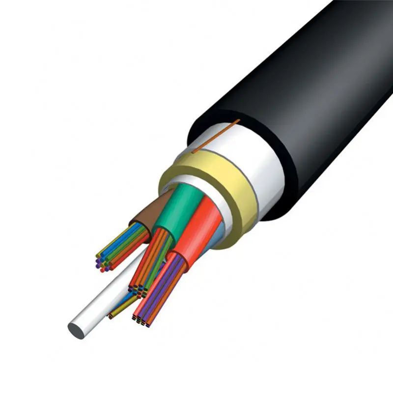 Fabrica directamente la oferta 48 96 Core ADSS g652d fiber optic cable al aire libre de 100m span