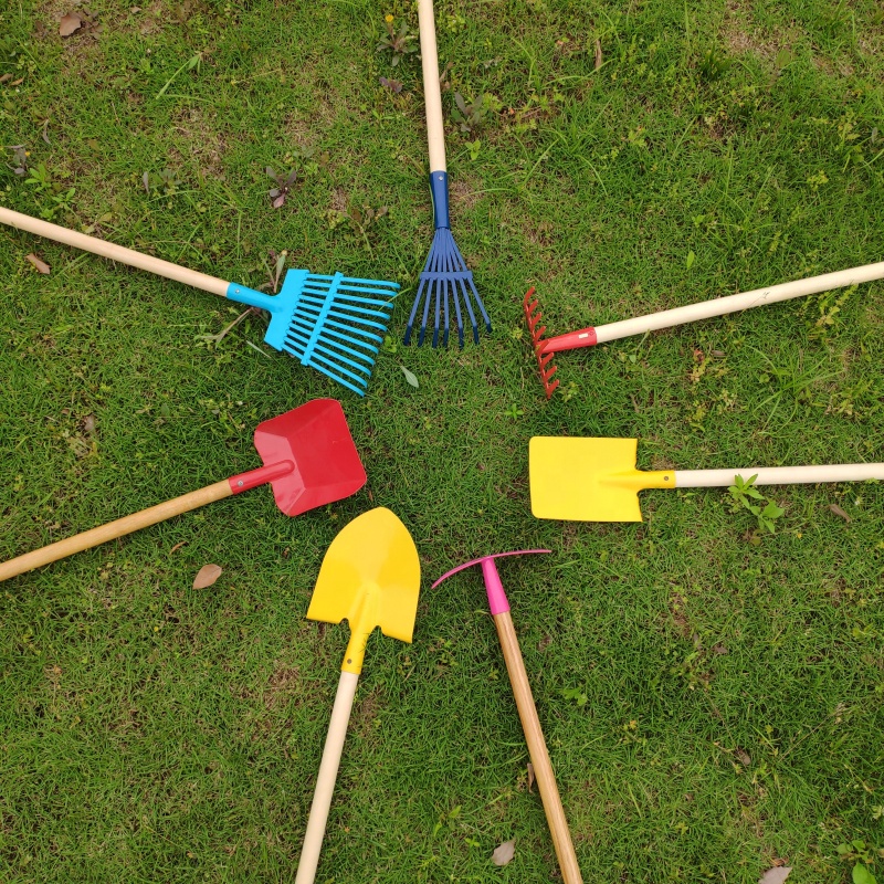 Garden fork long handle tools wooden handle Kids Shovel