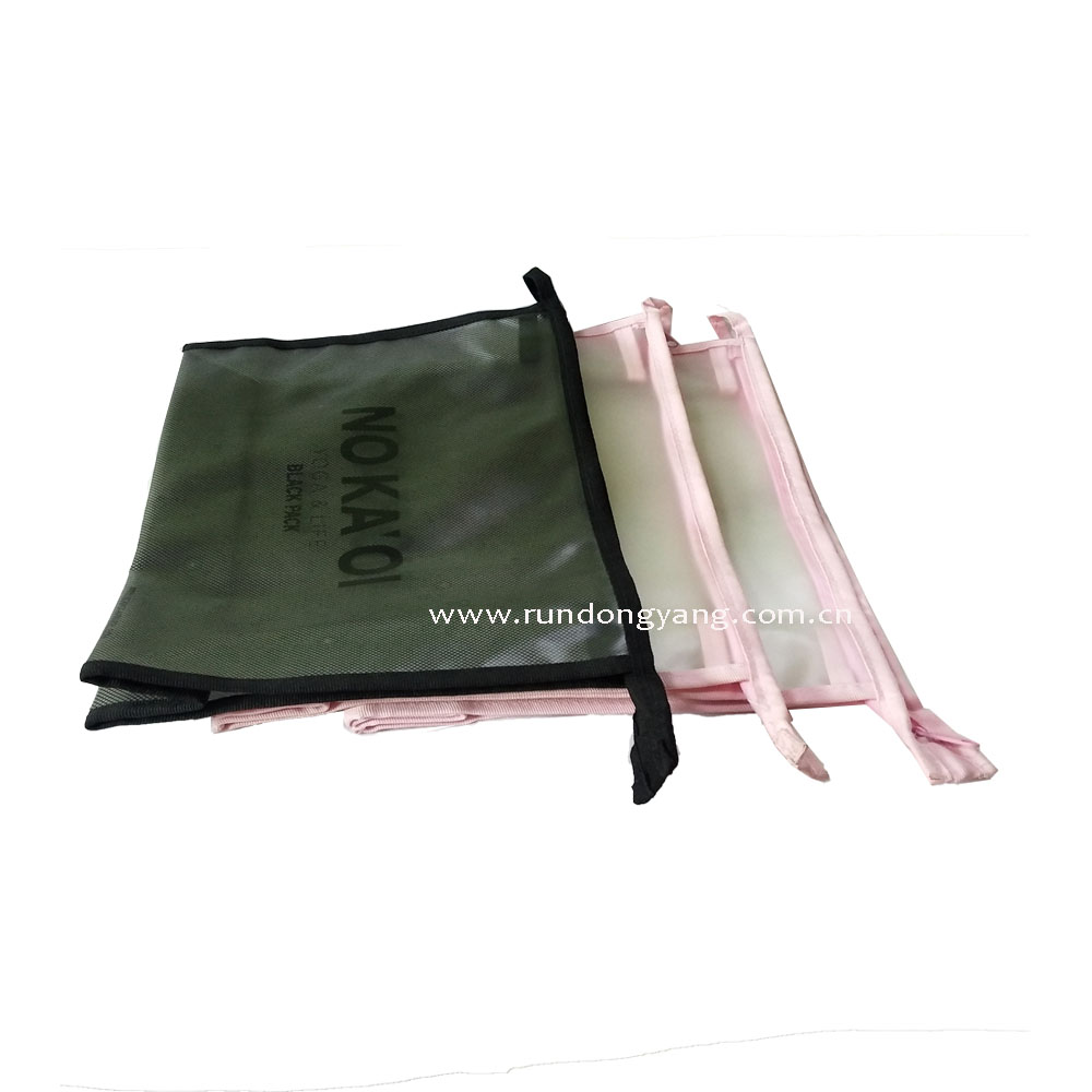 EVA PVC plastic zip pocket and unique cosmetic / document bag