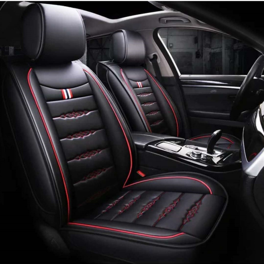 Wholesale smooth universal newset seat cover black PU leather for racing car use