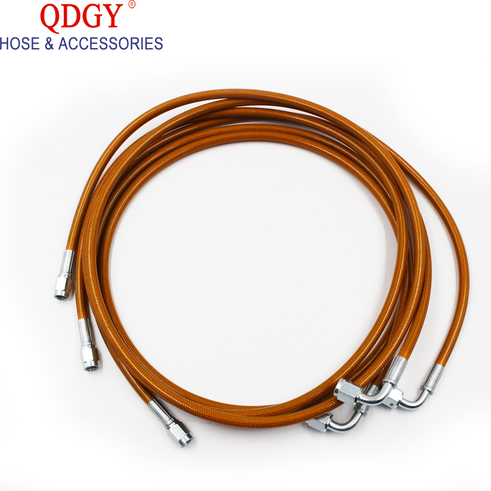Sae j1401 гидравлический из нержавеющей стали плетеный ptfe тормозной шланг 1/8 hl линия