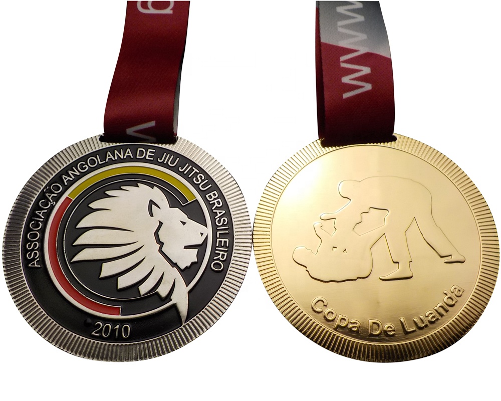 Литой Син Brazilian Jiu Jitsu (джиу джицу), спортивные орденская лента медальон медаль, Луанде, Ангола