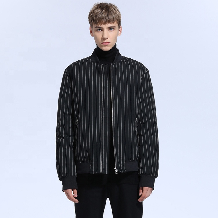 Новый 2019 мужской A/W полосатый узор буквы вниз куртка