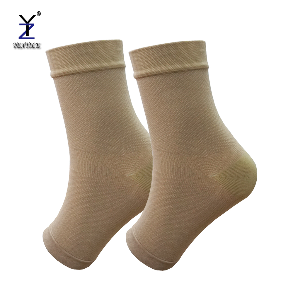 Nude nylon plantar fasciitis compression foot sleeve