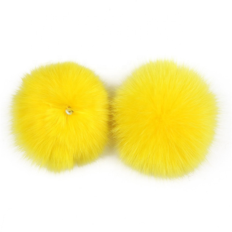factory wholesale Silver Fox Fur Pom Poms Ball Fox Fur Pon Pon Ball
