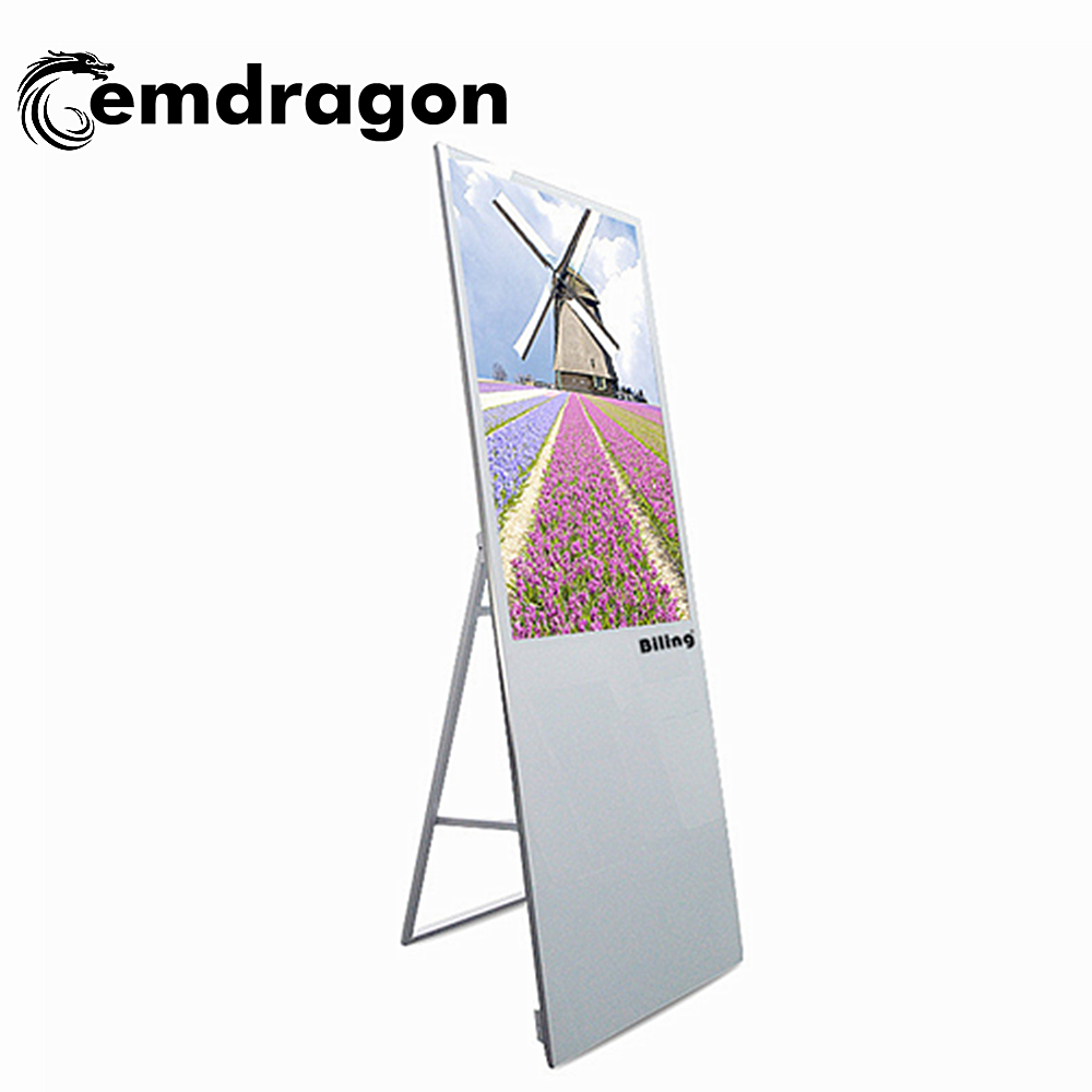 Настенный рекламный киоск 43Inch Slim Полноцветный водонепроницаемый ip65 закрытый ЖК-дисплей с рекламными ценами с высокой ярко
