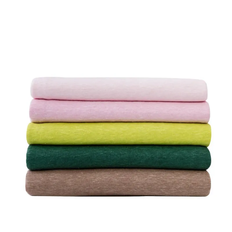 Wholesale textile 100% linen knitted fabric for T-shirt