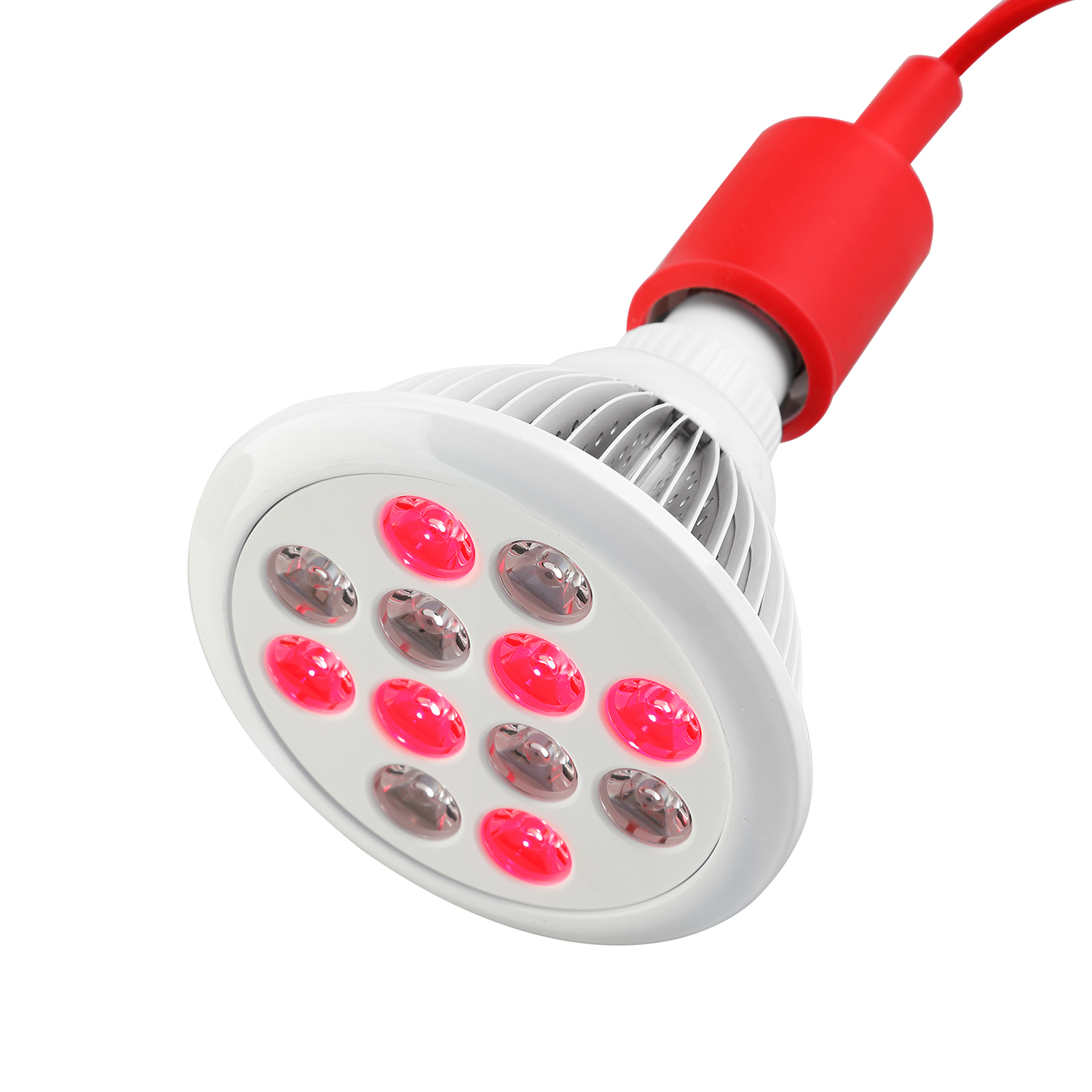 SGROW PD024 E27 Plug уход за кожей удаление черных точек ручное косметическое устройство 660 нм 850 нм 24 Вт Светодиодная лампа для терапии с красным светом