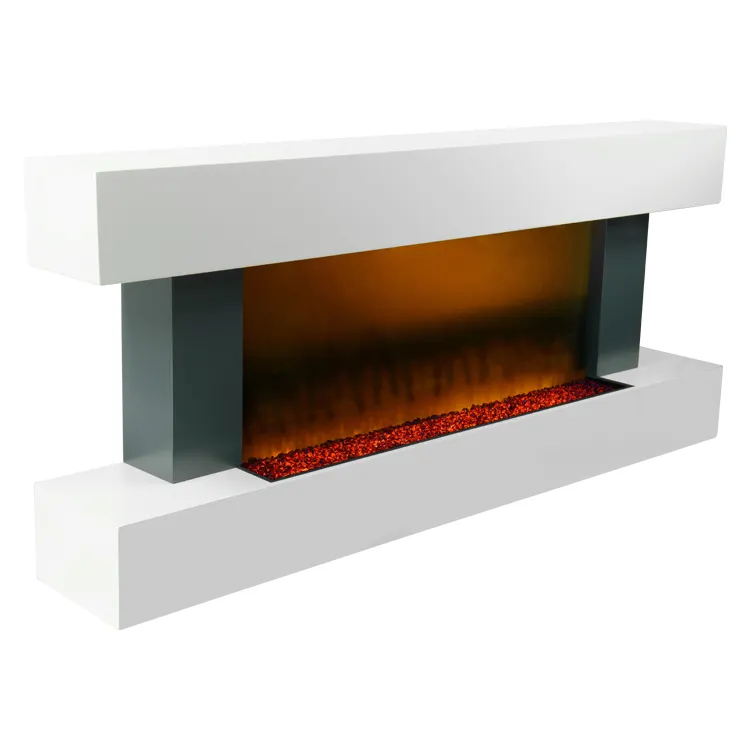 52 inch furniture wood fireplace modern wall mounted led electric fireplace