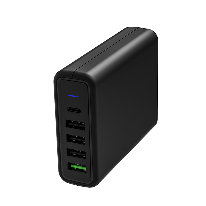 Блок питания USB type-C с сертификатом kc, зарядное устройство PD, 5 портов, электростанция для macbook pro tablet