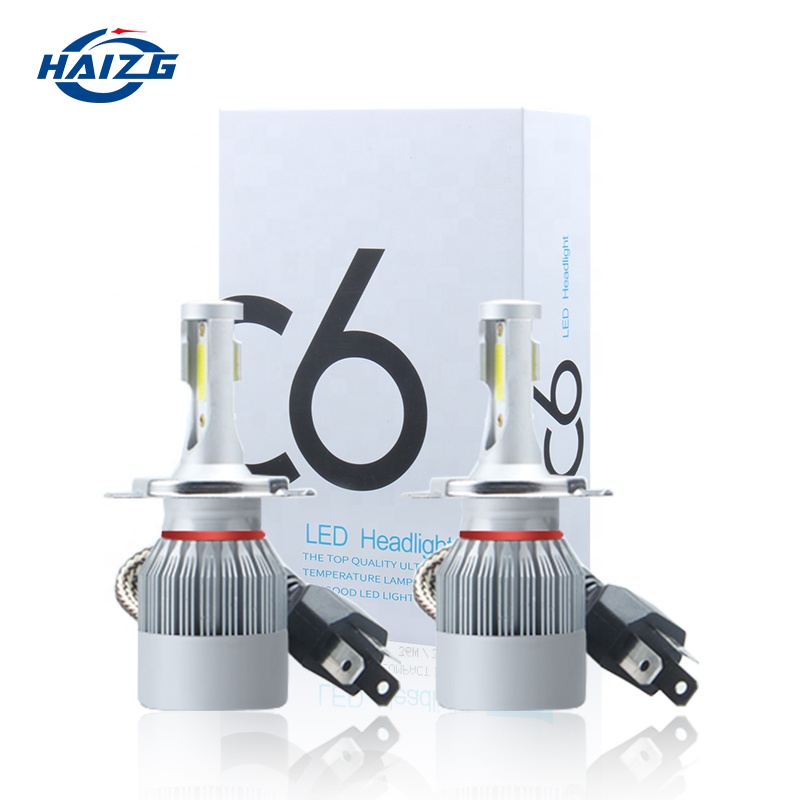 HAIZG C6 H4 H7 светодиодные фары Автомобильные светодиодные фары высокого качества c6 светодиодные фары