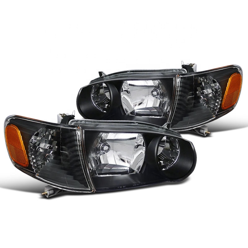 Подходит для автомобильных фар JDM для Toyota Corolla 2001 2002, черные фары, фары, головные фонари, лампы, США Тип