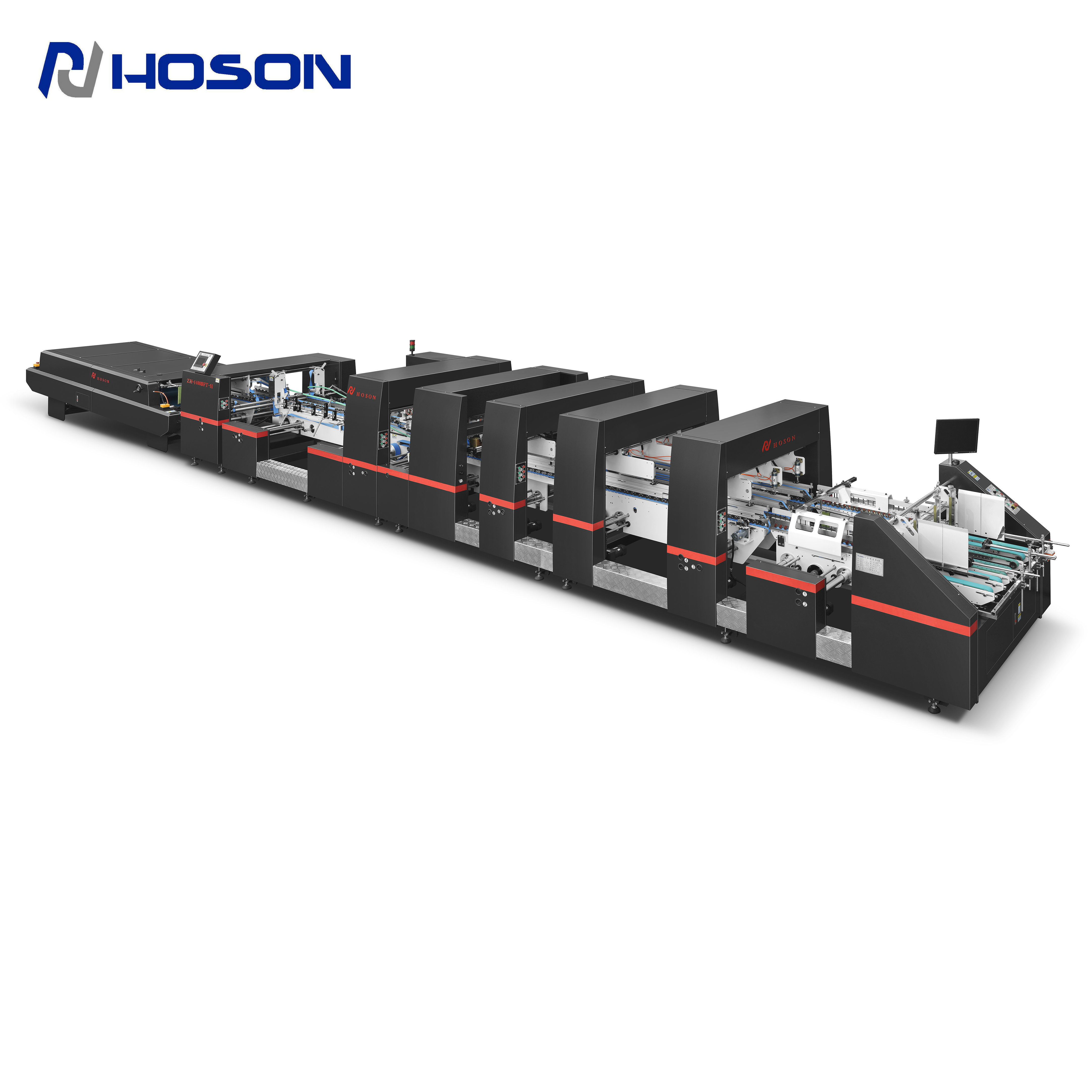 ZH-1400BFT-H Automatic Corrugated Bottom Lock Type Box Folding Gluing Machine with Correction Part