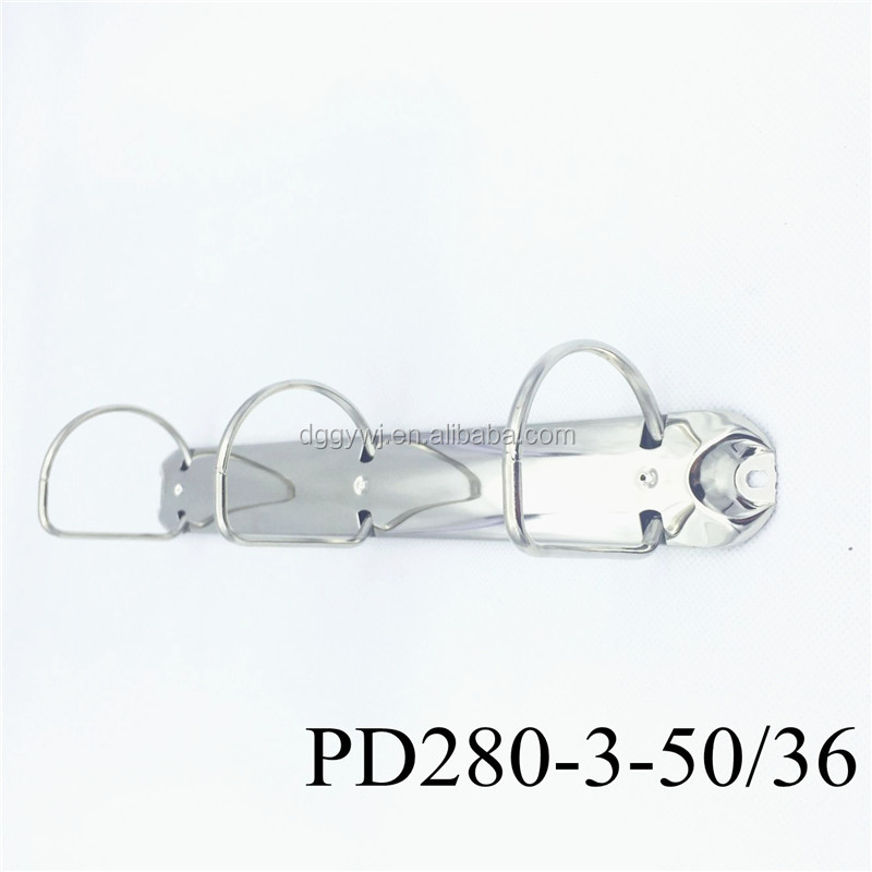 Guang dong factory 3 holes ring binder mechanism with D shape metal clip