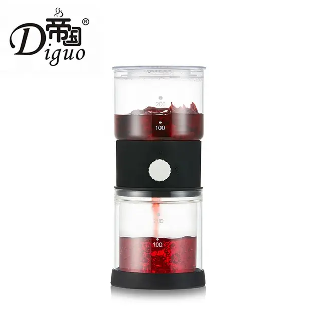Diguo горячая Распродажа 200 мл портативный черный цвет Pyrex Glass Холодный Чай и кофе