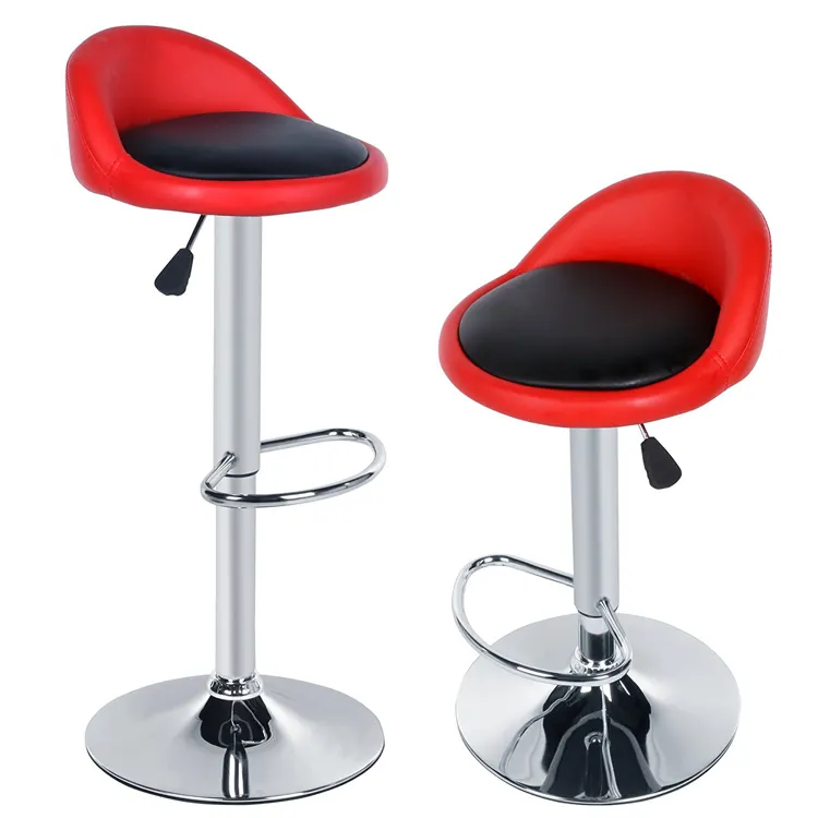 New Design Hot Sale Comfortable Adjustable PU Seat Bar Stool Adult High Chair Bar