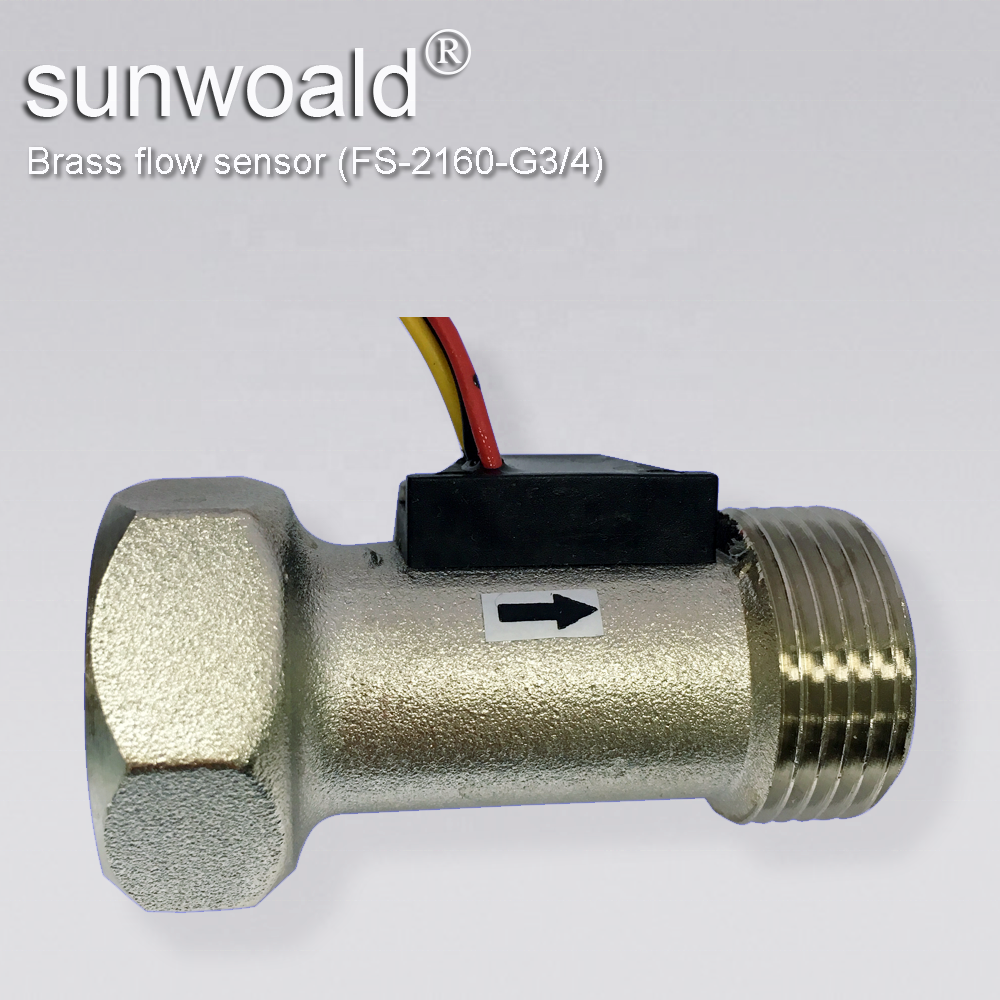Sunwoald G3/4 "1 ~ 40L/мин латунь расходомер воды турбины для воды бассейн
