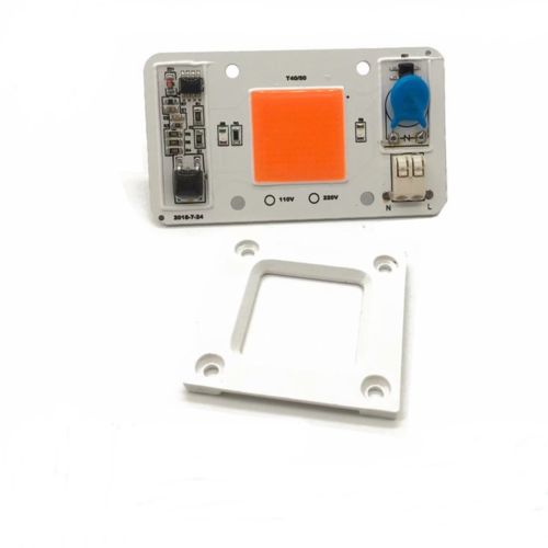Высокая мощность 220 вольт 50 Вт водителя Solderless полный спектр COB чип Крытый завод светать