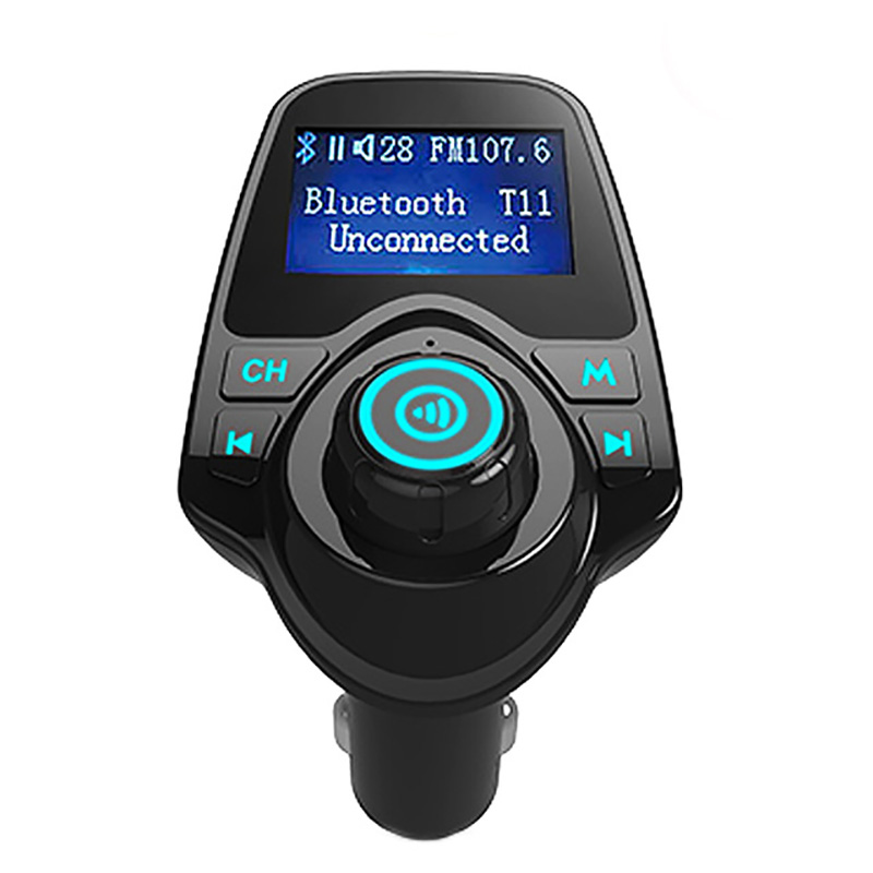 T11 синий зуб V4.2 FM передатчик, автомобильный набор, Handsfree, набор MP3 плеер, USB Автомобильное зарядное устройство с синим LED экраном
