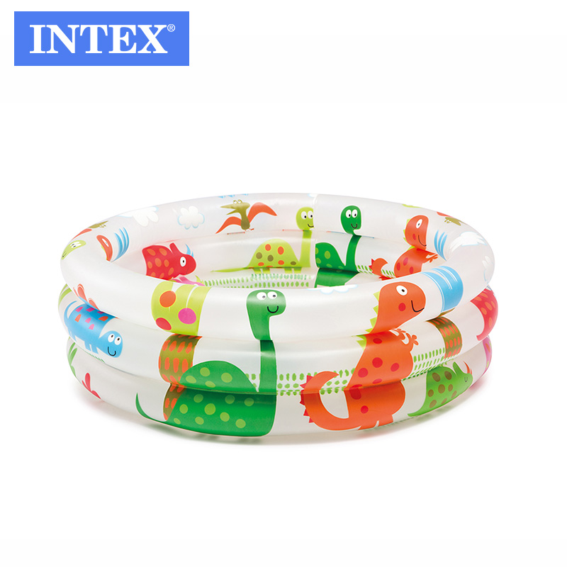 [Распродажа] INTEX 57106 надувной пластиковый динозавр 3-кольцо детский бассейн