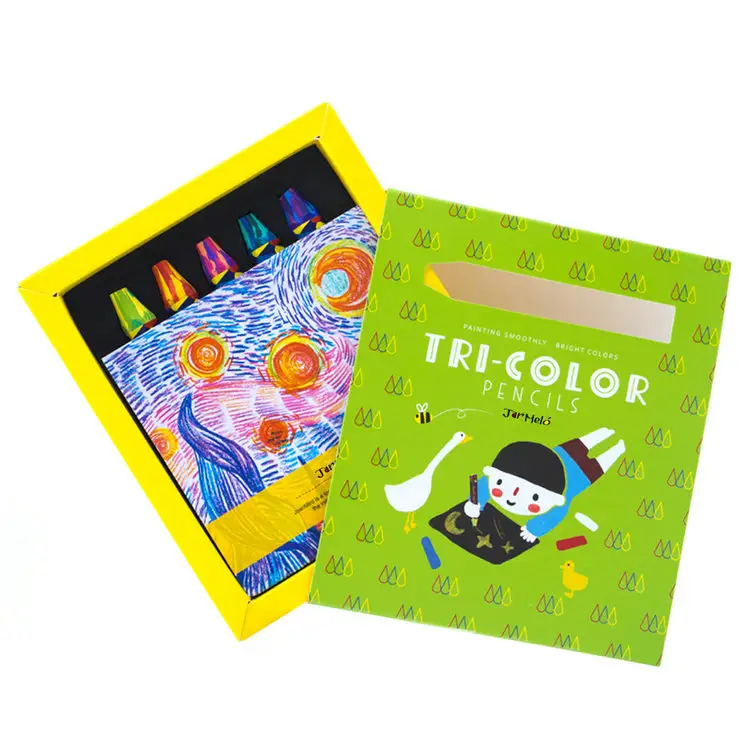 Eco Magic Jumbo Woodless Kids Drawing Art Set Color Pencil Colored with Box Coloured