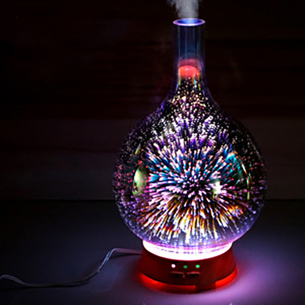 3D цветной стеклянный электронный аромадиффузор эфирное масло ароматерапия увлажнитель ароматерапия Распылитель используется в комнате