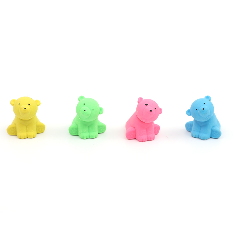 China Hot Sale Mini Eraser With Various Color Bear Erasers Can Be Collected