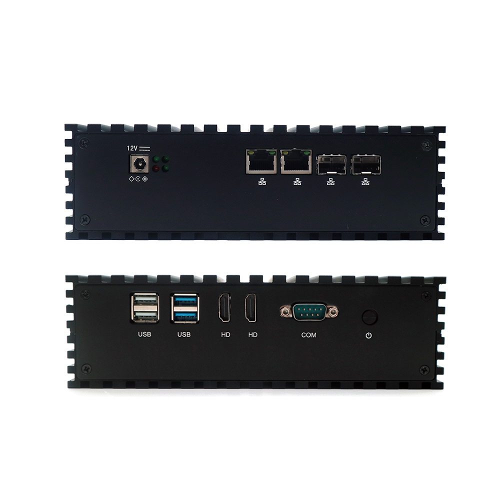 Низкая цена x86 linux vmware x2 sfp dual ethernet материнской Мини Тонкий клиент pc