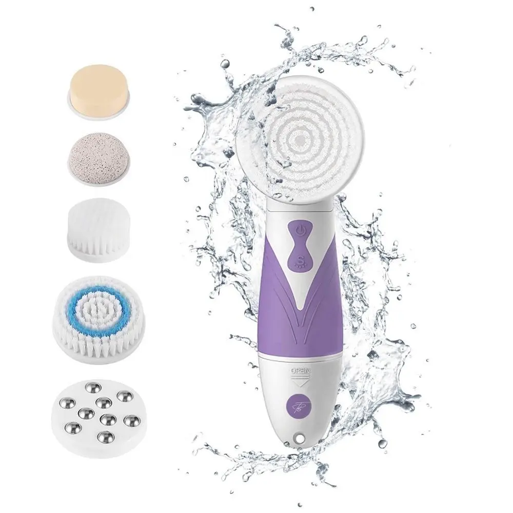 5 In 1 Electric Facial Massage Brush Face Exfoliate Cleaning Brush
