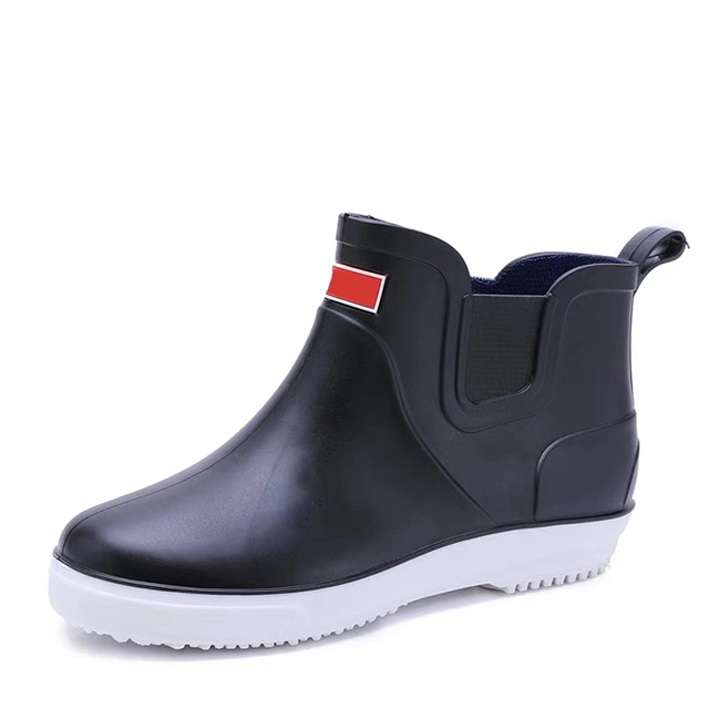 Custom Fashion PVC Water Proof Anti Slip Cotton Padded Man Rain Boots